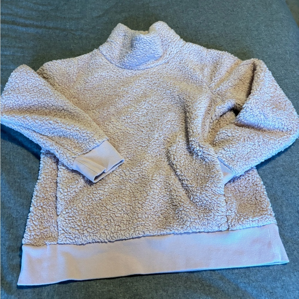 Lukka Lux Sherpa Fuzzy‎ Turtle neck Sweatshirt, Size S Pink